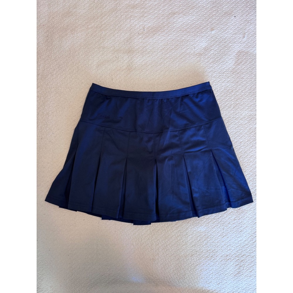 Bolle Womens Navy Blue Pleated Tennis Skort Activewear Skirt Size Small